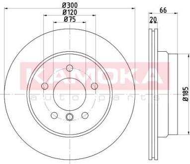 Гальмiвнi диски BMW 1 05-12/3 05-/X1 09- KAMOKA 1031099