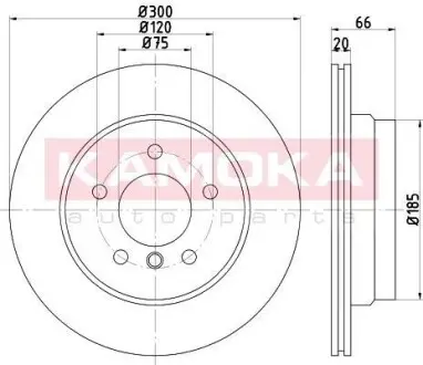 Гальмiвний диск BMW 1 05-12/3 05-/X1 09- KAMOKA 1031099