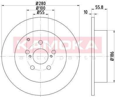 Гальмiвнi диски TOYOTA AVENSIS(T25) 03- KAMOKA 1031101