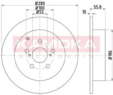 Гальмiвний диск TOYOTA AVENSIS(T25) 03- KAMOKA 1031101
