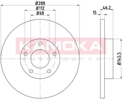 Гальмiвнi диски Audi 100 90-94/A4 95-01/A6 94-97 KAMOKA 1031103