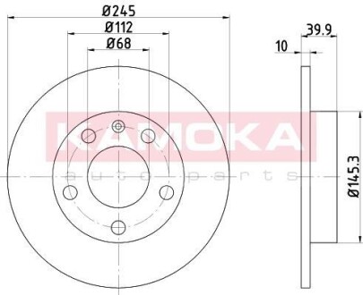 Гальмiвнi диски Audi 80/A4 93-09 KAMOKA 1031112