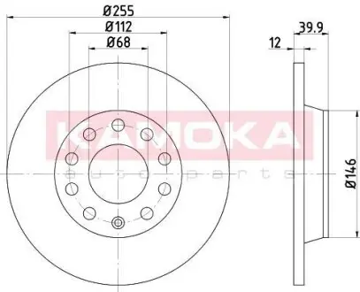 Гальмiвний диск Audi A4 00-08 KAMOKA 1031113