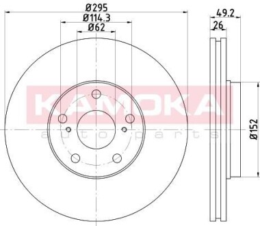 Гальмiвнi диски RENAULT KANGOO 08- KAMOKA 103111