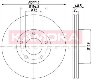 Гальмiвнi диски Mazda 3/5 05- KAMOKA 1031122 (фото 1)