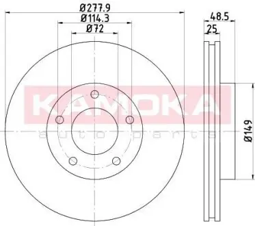 Гальмiвний диск Mazda 3/5 05- KAMOKA 1031122