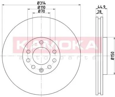 Гальмiвний диск Opel Signum/Vectra 03-08 KAMOKA 1031125