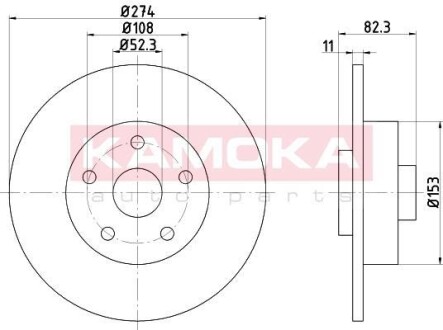 Гальмiвнi диски з пiдшипником Renault Laguna II/Scenic II KAMOKA 1031133