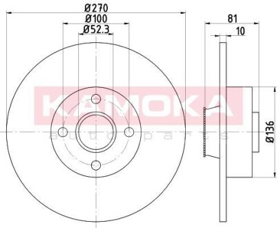 Гальмiвнi диски з пiдшипником Renault Scenic II/Megane II 03-10 KAMOKA 1031136