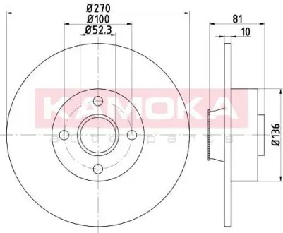 Тормозной диск с подшипником Renault Scenic II/Megane II 03-10 KAMOKA 1031136