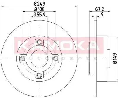 Тормозной диск с подшипником Citroen C4/Peugeot 307 05- KAMOKA 1031137