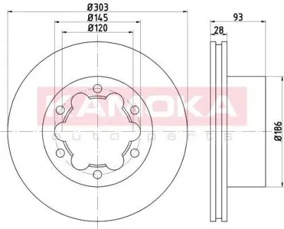 Тормозной диск MB Sprinter 411-519CDI/VW Crafter 30-50 06- KAMOKA 103123