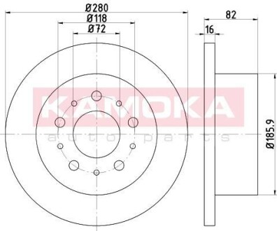 Гальмiвнi диски CITROEN JUMPER 06-/FIAT DUCTAO 06-/PEUGEOT BOXER 06- KAMOKA 103131