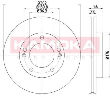 Гальмiвнi диски Kia Sorento 2.4-3.5V6/2.5 CRDI 02- KAMOKA 103133