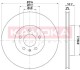 Гальмiвнi диски AUDI A4 07-/A5 07- KAMOKA 103137 (фото 1)