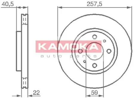 Гальмiвний диск Citroen Nemo/Peugeot Bipper 08- KAMOKA 1031524