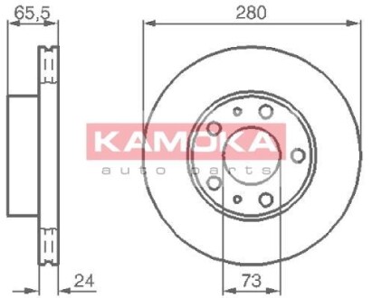 Гальмiвнi диски CITROEN JUMPER/FIAT DUCATO/PEUGEOT BOXER 94-02 KAMOKA 1031534