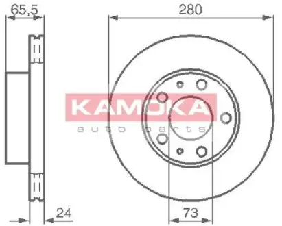 Тормозной диск CITROEN JUMPER/FIAT DUCATO/PEUGEOT BOXER 94-02 KAMOKA 1031534