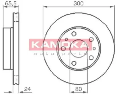 Тормозной диск Citroen Jumper/Fiat Ducato/Peugeot Boxer 1.8t 94- KAMOKA 1031536