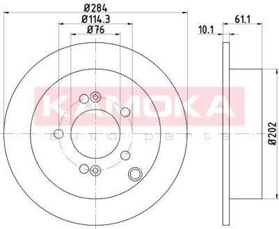 Гальмiвнi диски HYUNDAI IX 35 10-/SANTA FE 01-06/TRAJET 00-08/TUCSON 04-10 KAMOKA 103159