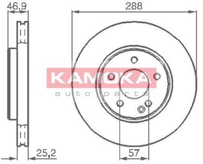 Гальмiвнi диски KAMOKA 1031634