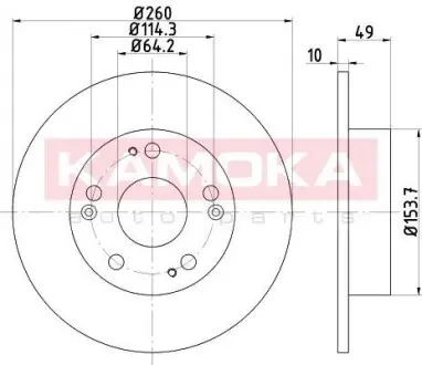 Тормозной диск HONDA ACCORD 03- KAMOKA 103163
