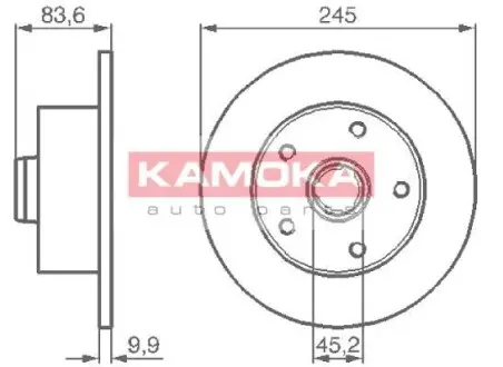 Гальмiвний диск Audi A4 94-01 KAMOKA 1031660