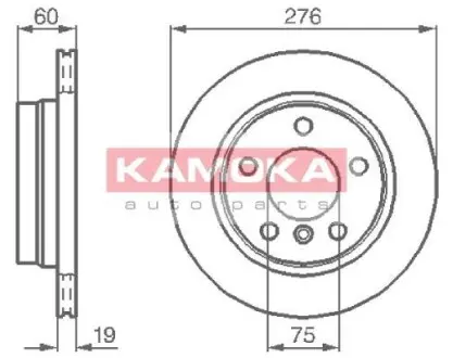 Гальмiвний диск BMW 3 (E36) 93-98/3 (E46) 98-05 KAMOKA 1031662