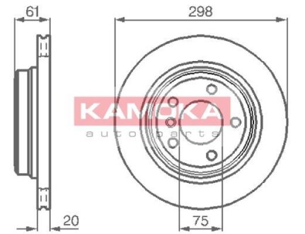 Гальмiвнi диски BMW 5(E39) 96-03 KAMOKA 1031672