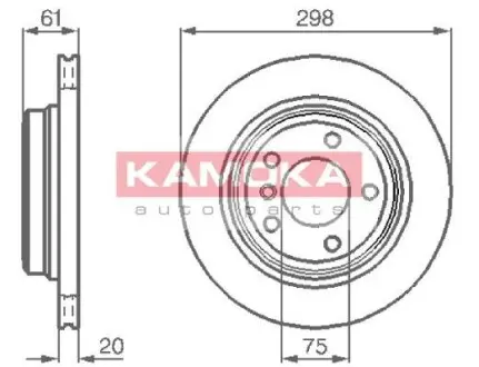 Тормозной диск BMW 5(E39) 96-03 KAMOKA 1031672
