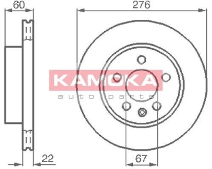 Гальмiвнi диски MB Vito (W638) 96- KAMOKA 1031720