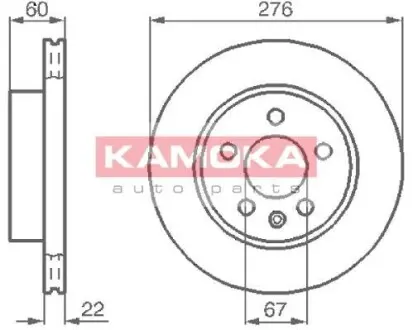Гальмiвний диск MB Vito (W638) 96- KAMOKA 1031720