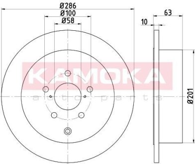 Гальмiвнi диски Subaru Forester 08-/Impreza 08-/Outback 08- KAMOKA 103173