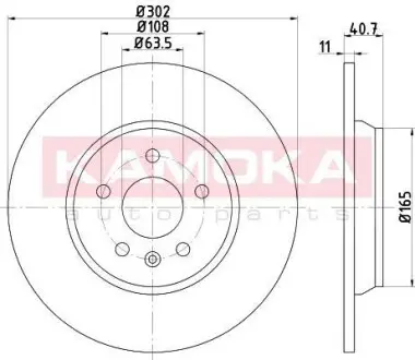 Тормозной диск VOLVO S60 II 10-/S80 II 08-/V60 10-/V70 III 07-/XC70 07- KAMOKA 103176