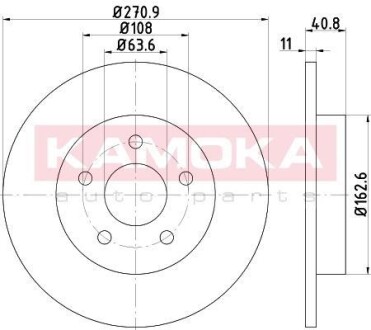 Гальмiвнi диски FORD FOCUS III 11- KAMOKA 103183 (фото 1)