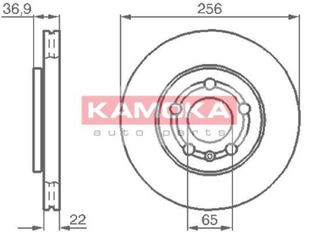 Гальмiвнi диски Skoda Fabia/Octavia 96-/Roomster 06-/VW Golf 97-06 KAMOKA 1031854