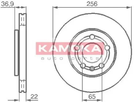 Гальмiвний диск Skoda Fabia/Octavia 96-/Roomster 06-/VW Golf 97-06 KAMOKA 1031854