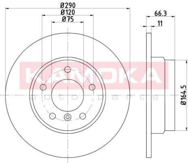 Гальмiвнi диски BMW 1(F20) 10- KAMOKA 103185