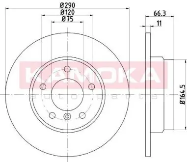 Гальмiвний диск BMW 1(F20) 10- KAMOKA 103185