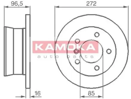 Тормозной диск MB Sprinter 308-316/VW LT 95-06/MB G-class (W463) 94- KAMOKA 1031864