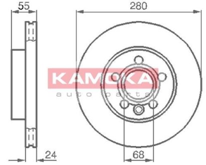 Гальмiвнi диски VW T4 1.9D/2.5TDI 90-03 KAMOKA 1032020