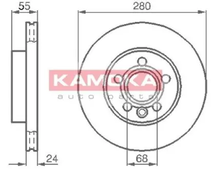 Гальмiвнi диски VW T4 1.9D/2.5TDI 90-03 KAMOKA 1032020