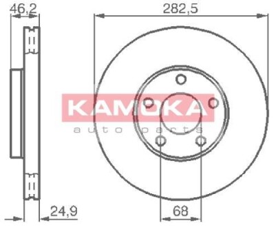 Гальмiвнi диски VW Passat 96-00 KAMOKA 1032028