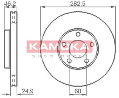 Тормозной диск VW Passat 96-00 KAMOKA 1032028