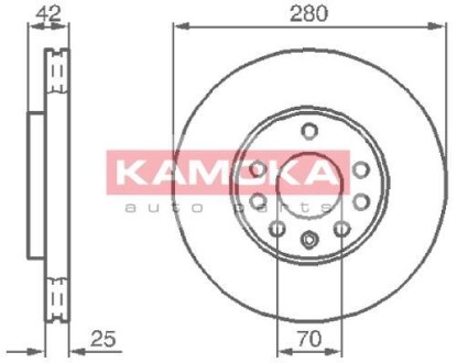 Гальмiвнi диски OPEL ASTRA II/III (G/H) 98-/ZAFIRA 98- KAMOKA 1032082