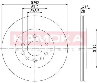 Тормозной диск FIAT CROMA 05-/OPEL SIGNUM 03-/VECTRA C 02- KAMOKA 103213