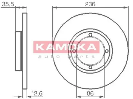 Гальмiвний диск CHEVROLET SPARK 05-/DAEWOO MATIZ 98- KAMOKA 1032152