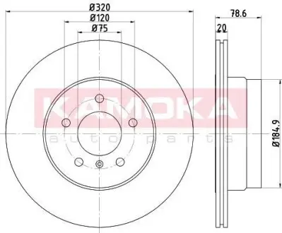 Тормозной диск BMW X5 (E70/F15) 07- KAMOKA 103216