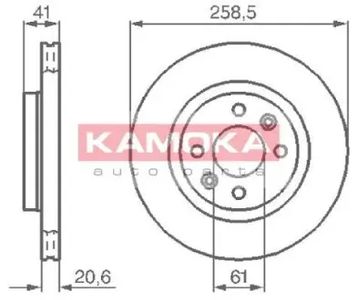 Тормозной диск RENAULT 19 88-95/CLIO I/II 90-/MEGANE 95-03/KANGOO 97- KAMOKA 1032192
