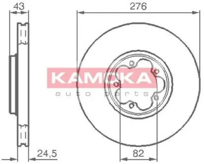 Гальмiвний диск Ford Transit 00-06 KAMOKA 1032226